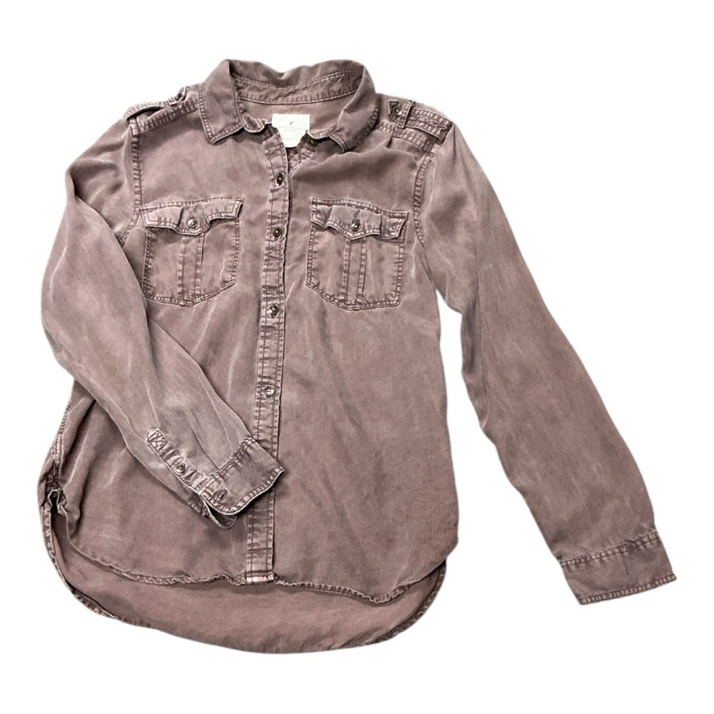 American Eagle Outfitters - EC - Mauve Boyfriend Fit Shirt